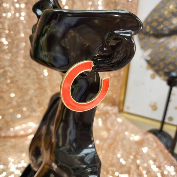 New Marlyn Schiff Open Hoop Earrings - Available In 2 Colors - Picture 7 of 9